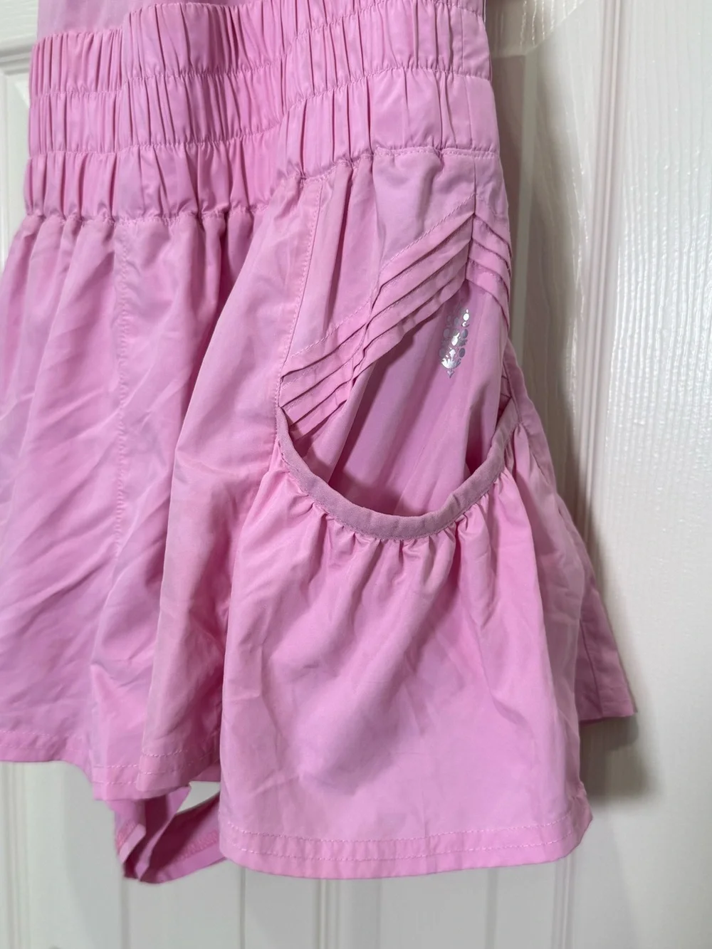 Free People FP Movement Get Your Flirt On Shortsie Prism Pink Rose Size Small